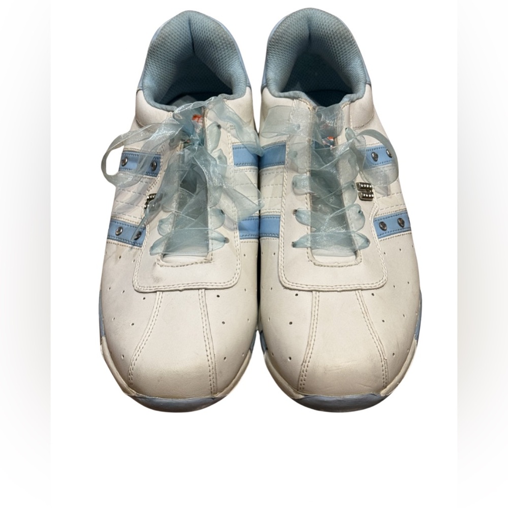 Kenneth Cole Y2K Rhinestone Sneakers Blue White Size 6
